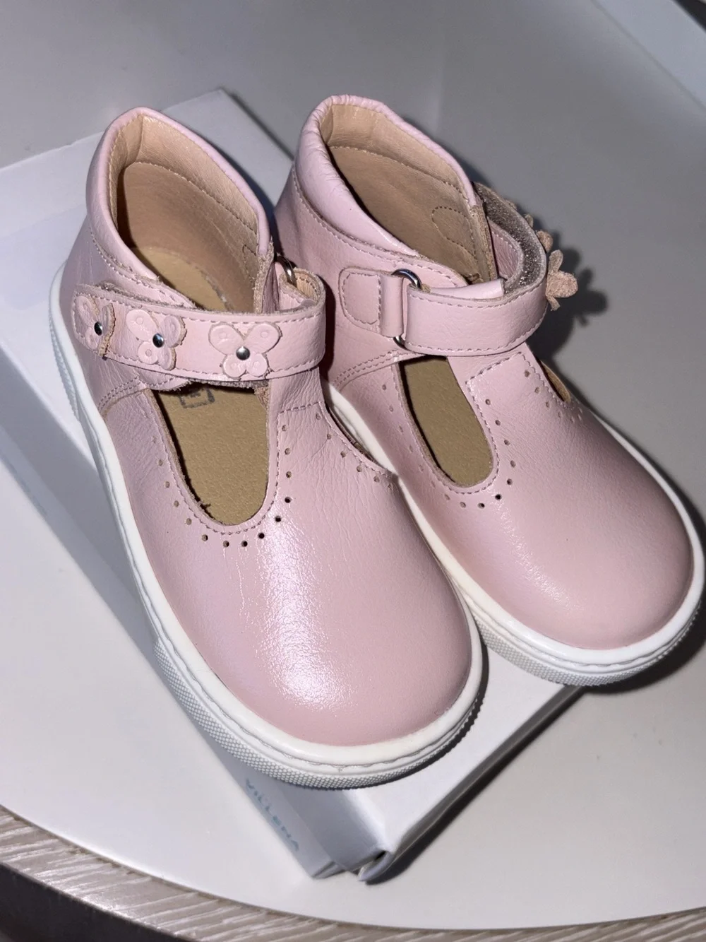 Girls Pink Mary Jane Leather Shoes